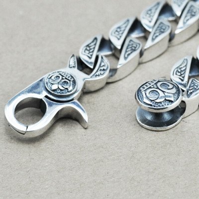 Men's Sterling Silver Bold Curb Chain Bracelet
