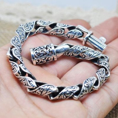 Men's Sterling Silver Ivy Bracelet