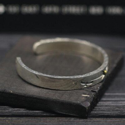 Men's Sterling Silver Sun Rays Cuff Bracelet