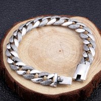Men's Sterling Silver Curb Chain Bracelet