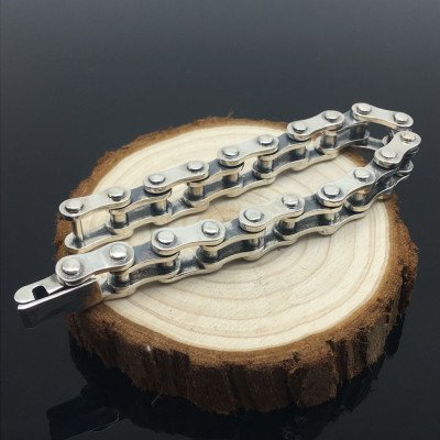 Men's Sterling Silver Thick Bike Chain Bracelet