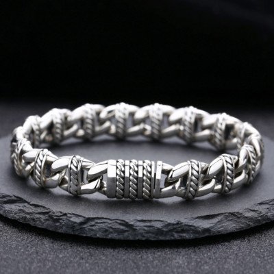 Men's Sterling Silver Mariner Chain Bracelet