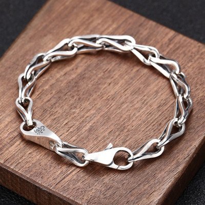 Men's Sterling Silver Link Chain Bracelet