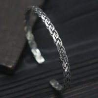 Sterling Silver Staggered Weave Cuff Bracelet