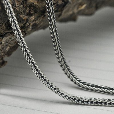 2.8 mm Sterling Silver Wheat Chain for Men 18"-24"