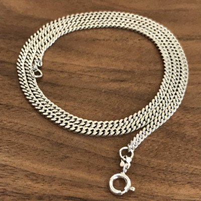 3 mm Men's Sterling Silver Curb Chain 18“-20"