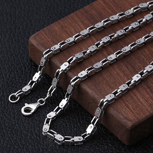 Men's Sterling Silver Box Link Chain 20”-26”