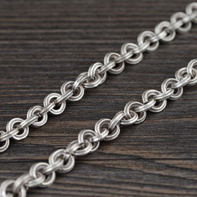 8 mm Men's Sterling Silver Chunky Cable Chain 29"