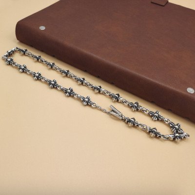 11 mm Men's Sterling Silver Cross Link Chain 20”