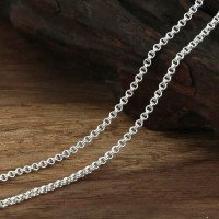 2 mm Sterling Silver Double-Ring Rolo Chain 18"-24"