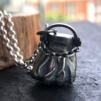 Men's Sterling Silver Fist Necklace