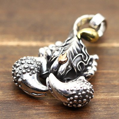 Men's Sterling Silver Scorpion Pendant Necklace