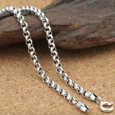 Men's Sterling Silver Gun Pendant Necklace