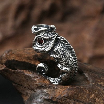 Sterling Silver Cute Lizard Necklace
