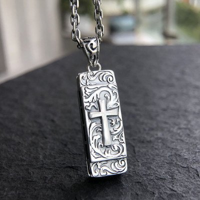 Sterling Silver All-Seeing Eye Harmonica Necklace
