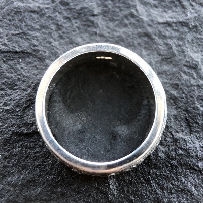 Men's Sterling Silver Six True Words Mantra Spinner Ring