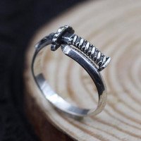Men's Sterling Silver Sword Wrap Ring