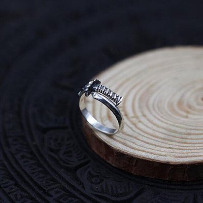 Men's Sterling Silver Sword Wrap Ring