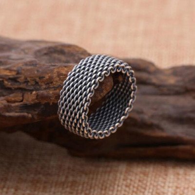 Men's Sterling Silver Braided Ring
