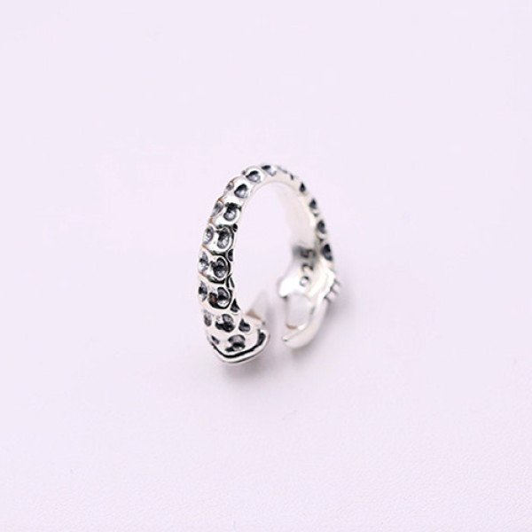 Men's Sterling Silver Eagle Claw Wrap Ring - Jewelry1000.com