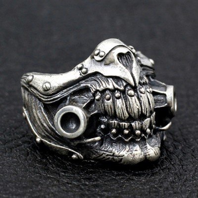 Men's Sterling Silver Immortan Joe Mask Ring