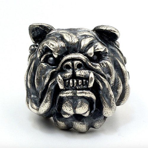 Men's Sterling Silver Bulldog Ring