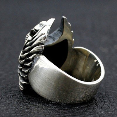 Men's Sterling Silver Angel Sword Ring