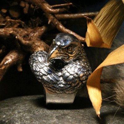 Men's Sterling Silver Eagle Ring