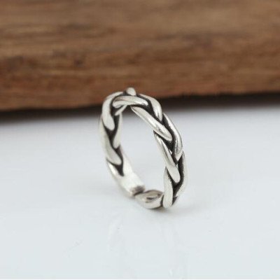 Sterling Silver Braided Wrap Ring