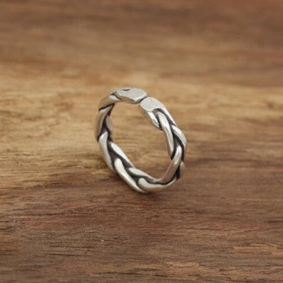 Sterling Silver Braided Wrap Ring