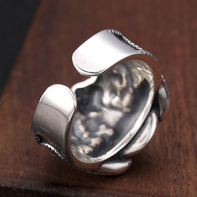 Sterling Silver Pirate Cat Ring