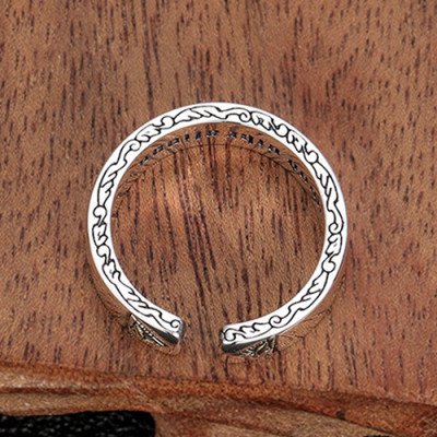 Sterling Silver All-Seeing Eyes Wrap Ring
