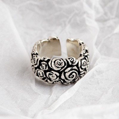 Sterling Silver Dark Roses Ring