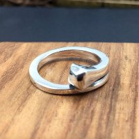 Sterling Silver Nail Pinky Ring