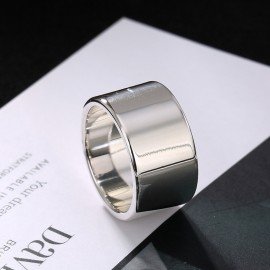 Fine Silver Minimalistic Wide Band Ring