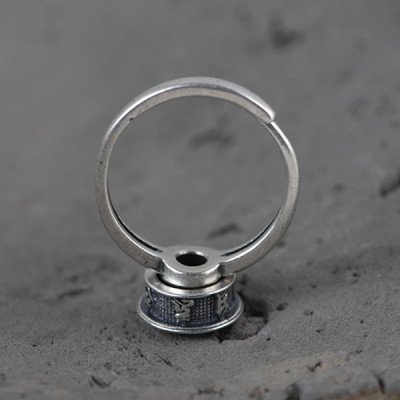 Women’s Sterling Silver Prayer Wheel Ring