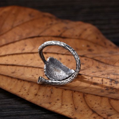 Women’s Fine Silver Leaf Wrap Ring
